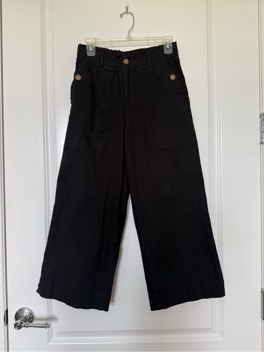 Democracy Black Cropped Wide-Leg Pants - Picture 3 of 5